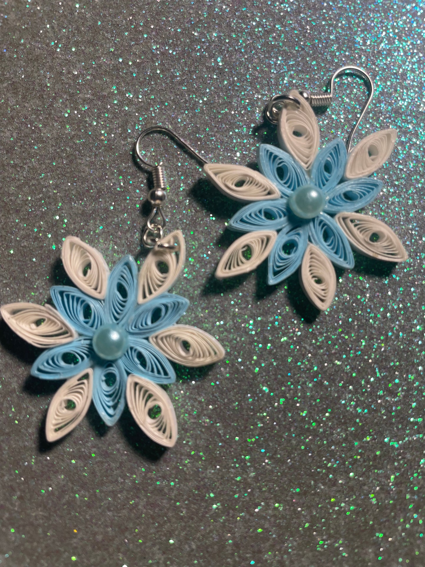 Quilled Snowflake Earrings - Great for the Holidays