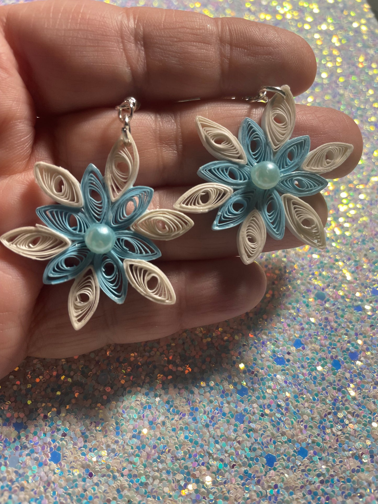 Quilled Snowflake Earrings - Great for the Holidays